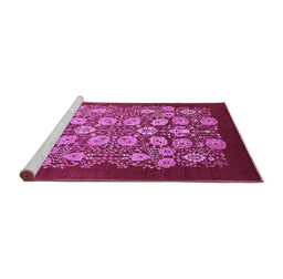 Sideview of Machine Washable Oriental Purple Industrial Area Rugs, wshurb861pur
