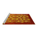 Sideview of Machine Washable Oriental Yellow Industrial Rug, wshurb861yw