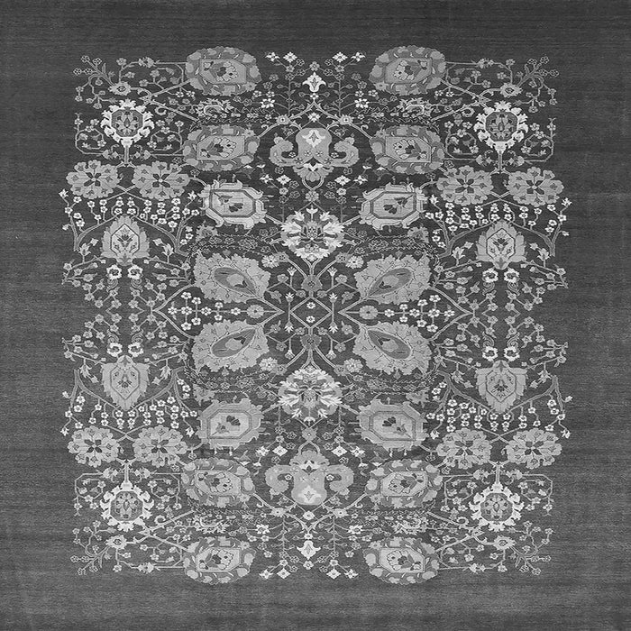 Square Oriental Gray Industrial Rug, urb861gry