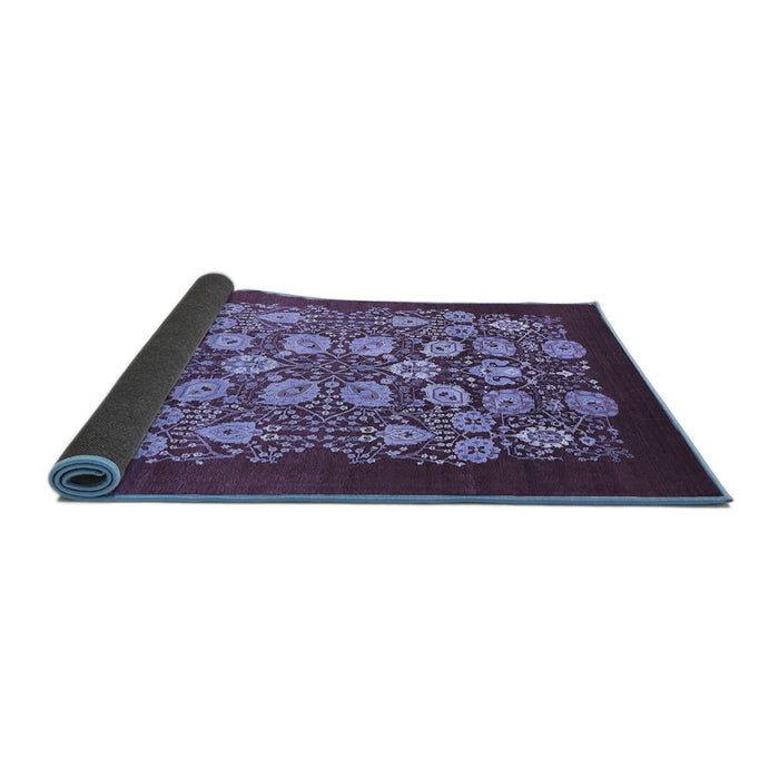 Sideview of Oriental Blue Industrial Rug, urb861blu