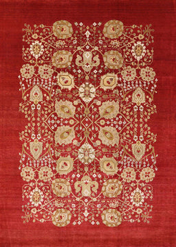 Mid-Century Modern Red Oriental Rug, urb861
