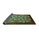 Sideview of Oriental Turquoise Industrial Rug, urb861turq