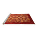 Sideview of Machine Washable Oriental Orange Industrial Area Rugs, wshurb861org