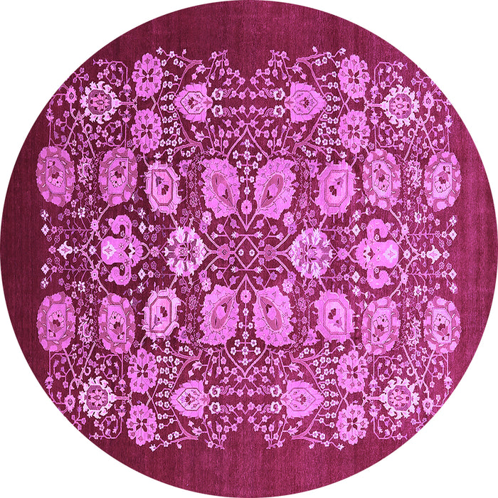 Round Oriental Purple Industrial Rug, urb861pur