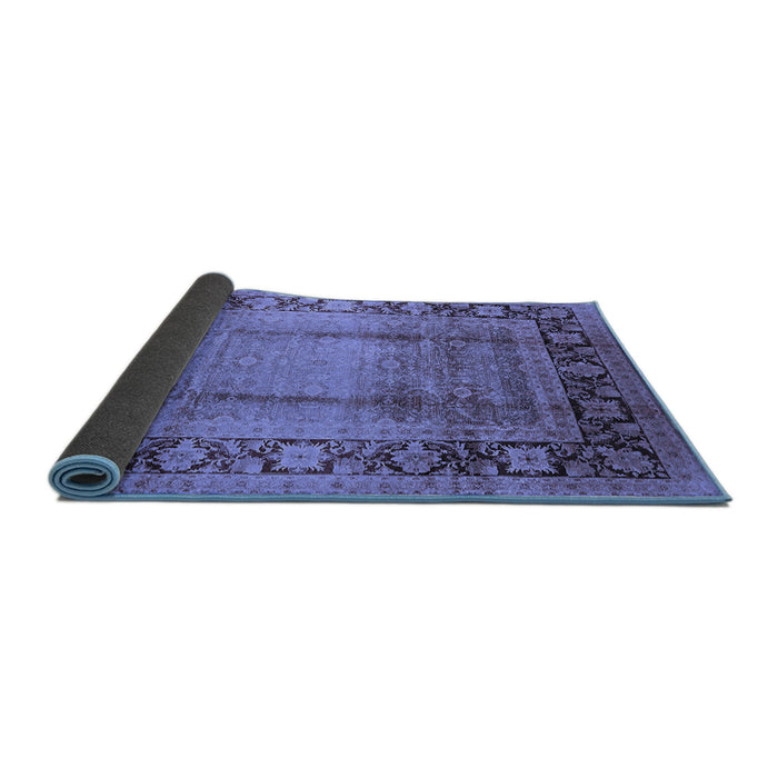 Sideview of Oriental Blue Industrial Rug, urb862blu