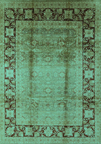 Oriental Turquoise Industrial Rug, urb862turq