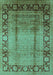 Oriental Turquoise Industrial Rug, urb862turq