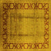 Square Oriental Yellow Industrial Rug, urb862yw