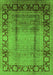 Machine Washable Oriental Green Industrial Area Rugs, wshurb862grn