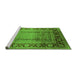 Sideview of Machine Washable Oriental Green Industrial Area Rugs, wshurb862grn