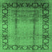 Square Oriental Emerald Green Industrial Rug, urb862emgrn