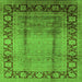 Square Oriental Green Industrial Rug, urb862grn