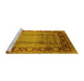 Sideview of Machine Washable Oriental Yellow Industrial Rug, wshurb862yw