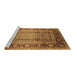 Sideview of Machine Washable Oriental Brown Industrial Rug, wshurb862brn