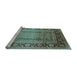 Sideview of Machine Washable Oriental Light Blue Industrial Rug, wshurb862lblu