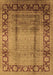 Machine Washable Oriental Brown Industrial Rug, wshurb862brn