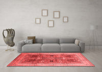 Machine Washable Oriental Red Industrial Rug, wshurb863red