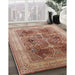 Machine Washable Industrial Modern Mahogany Brown Rug in a Family Room, wshurb863