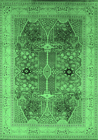 Oriental Emerald Green Industrial Rug, urb863emgrn