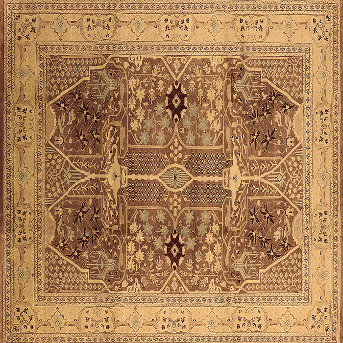 Square Oriental Brown Industrial Rug, urb863brn