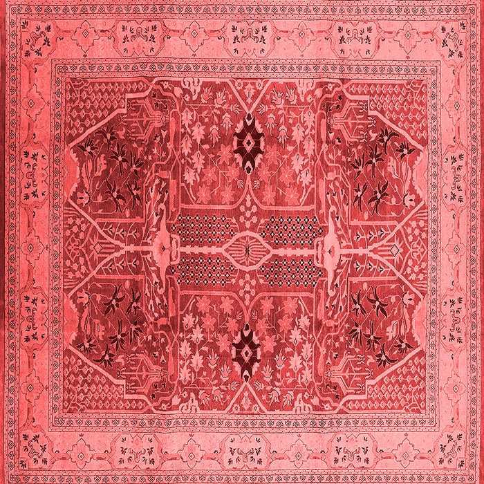 Machine Washable Oriental Red Industrial Rug, wshurb863red