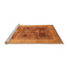 Sideview of Machine Washable Oriental Orange Industrial Area Rugs, wshurb863org