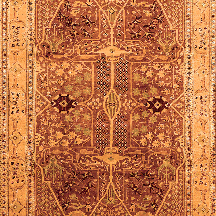 Machine Washable Oriental Orange Industrial Area Rugs, wshurb863org