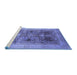 Sideview of Machine Washable Oriental Blue Industrial Rug, wshurb863blu