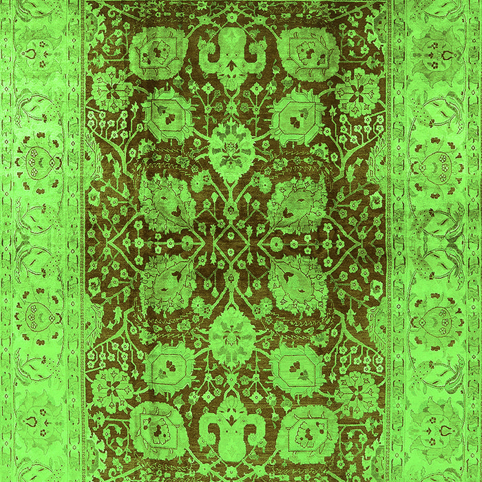 Machine Washable Oriental Green Industrial Area Rugs, wshurb864grn