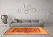 Machine Washable Oriental Orange Industrial Area Rugs in a Living Room, wshurb864org