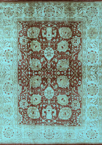 Oriental Light Blue Industrial Rug, urb864lblu