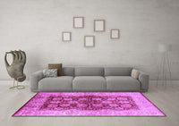 Machine Washable Oriental Purple Industrial Rug, wshurb864pur