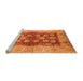 Sideview of Machine Washable Oriental Orange Industrial Area Rugs, wshurb864org