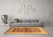 Machine Washable Oriental Brown Industrial Rug in a Living Room,, wshurb864brn