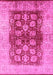 Machine Washable Oriental Pink Industrial Rug, wshurb864pnk