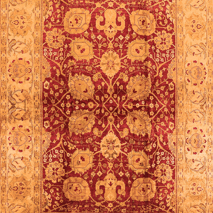 Machine Washable Oriental Orange Industrial Area Rugs, wshurb864org