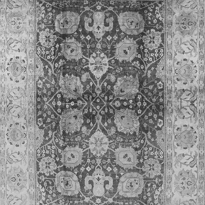 Machine Washable Oriental Gray Industrial Rug, wshurb864gry