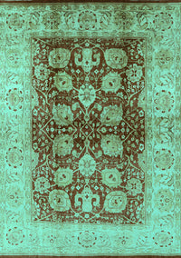 Oriental Turquoise Industrial Rug, urb864turq