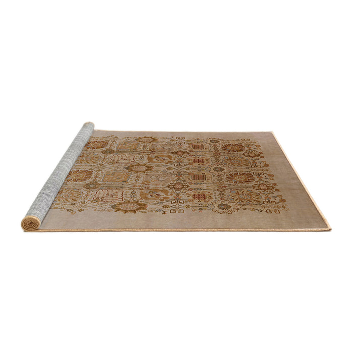 Sideview of Machine Washable Industrial Modern Light Brown Rug, wshurb865