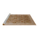 Sideview of Machine Washable Industrial Modern Light Brown Rug, wshurb865