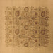 Square Oriental Brown Industrial Rug, urb865brn