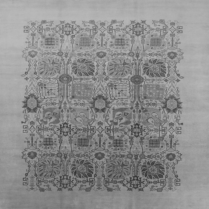 Square Oriental Gray Industrial Rug, urb865gry