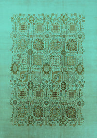 Oriental Turquoise Industrial Rug, urb865turq