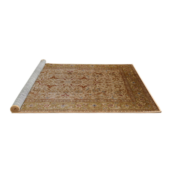 Sideview of Machine Washable Industrial Modern Mahogany Brown Rug, wshurb866