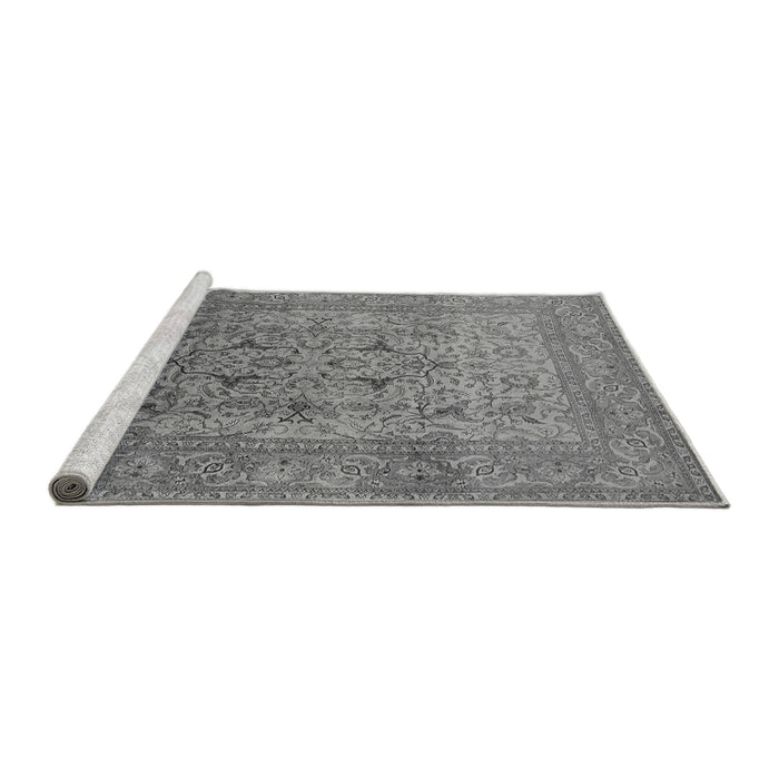 Sideview of Machine Washable Oriental Gray Traditional Rug, wshurb866gry
