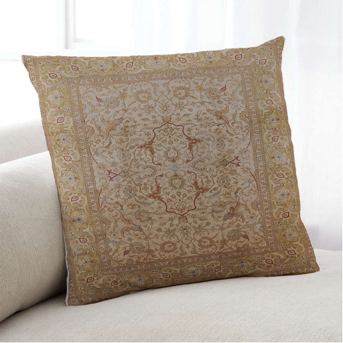 Lifestyle Image of Mid-Century Modern Urban Square Mahogany Brown Throw Pillow, 18 inch by 18 inch, pwurb866