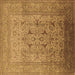 Square Oriental Brown Traditional Rug, urb866brn