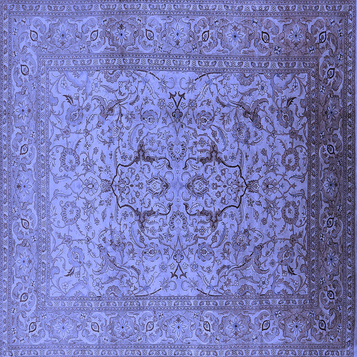 Square Oriental Blue Traditional Rug, urb866blu