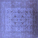 Square Oriental Blue Traditional Rug, urb866blu