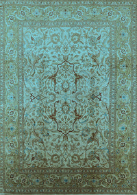 Oriental Light Blue Traditional Rug, urb866lblu